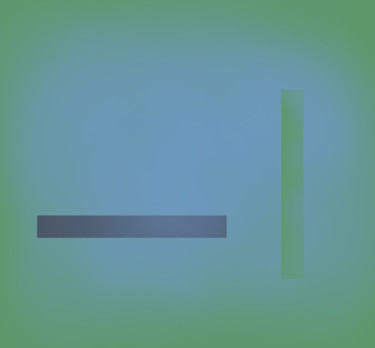 Blue On Green (Horizontal And Vertical Line)