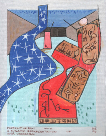 Portrait Of Pam With A Dynamic Representation Of Rick Wakema